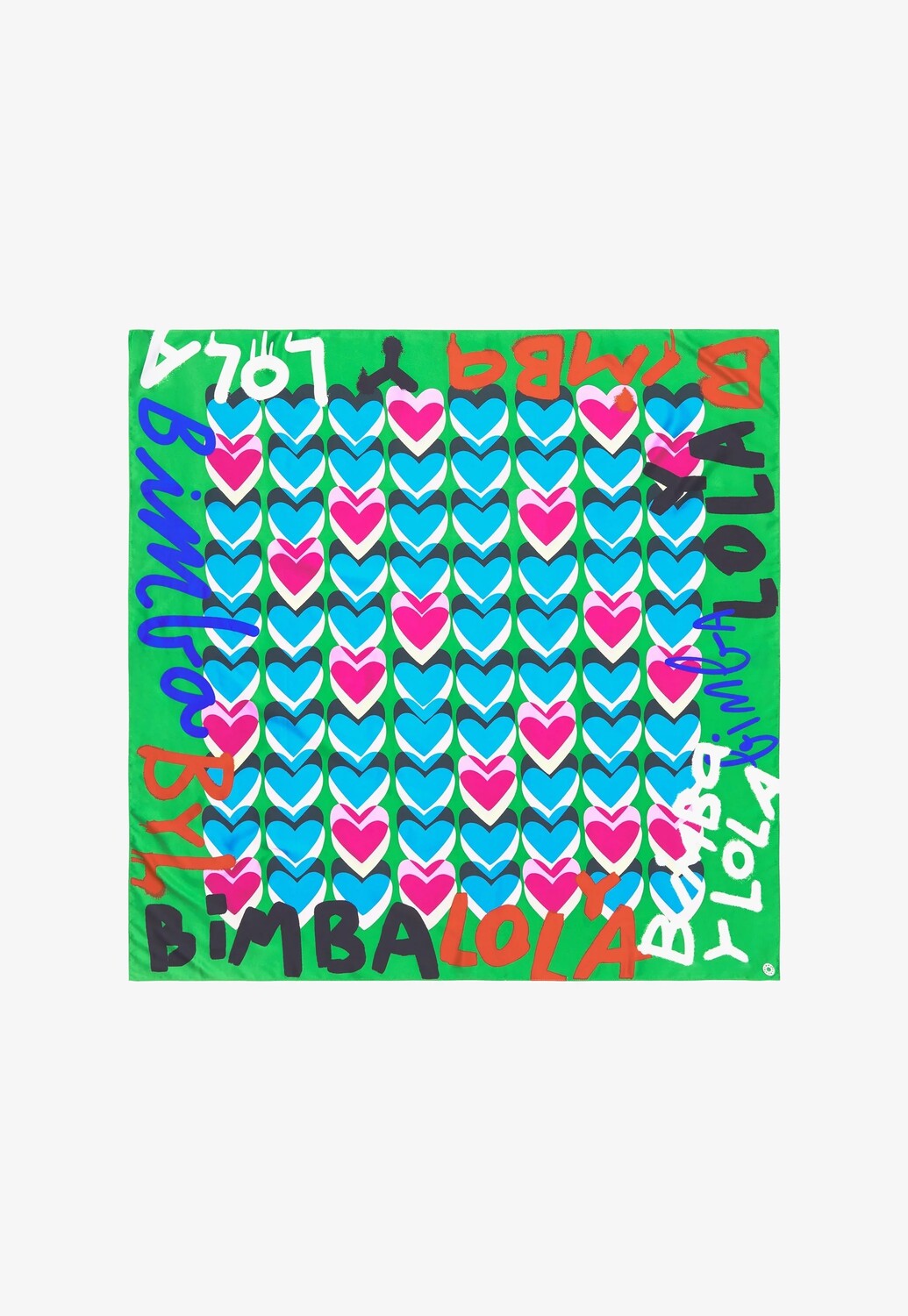 

Шарф с граффити-логотипом green hearts Bimba Y Lola, зеленый