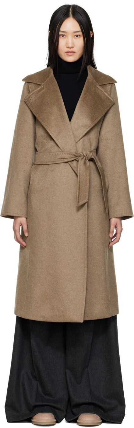 

Серо-коричневое пальто Manuela Icon Max Mara, Коричневый
