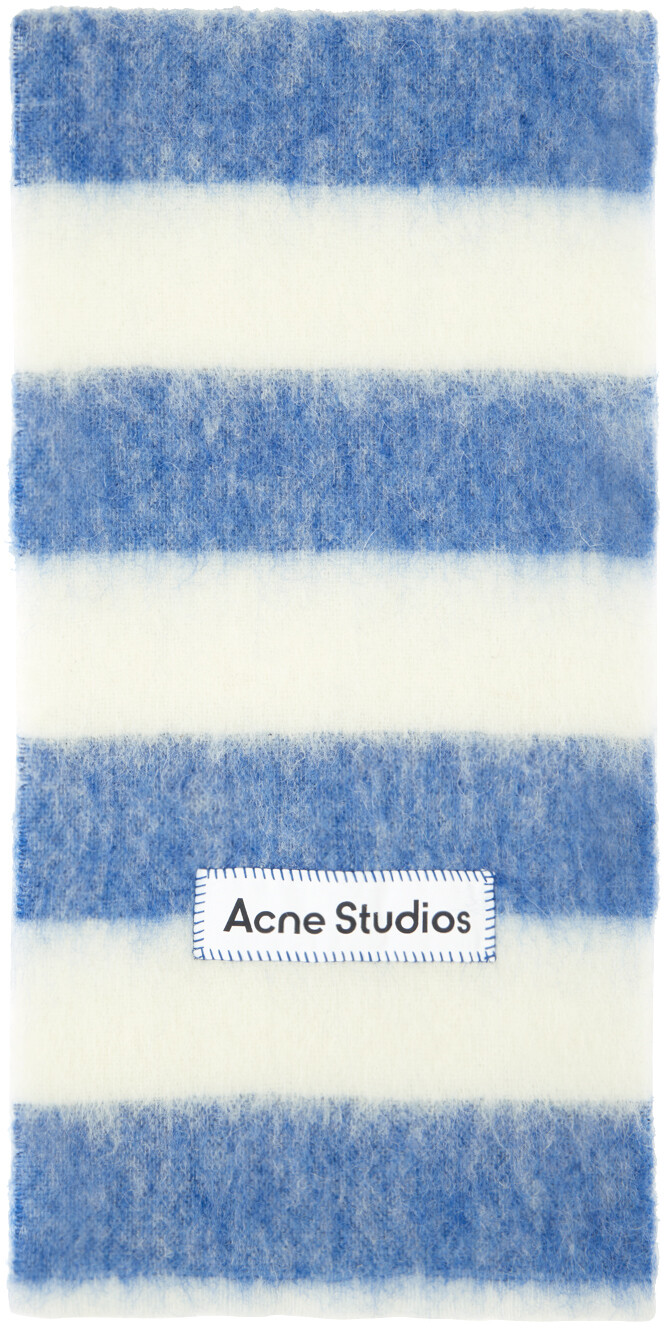 

Шарф в сине-белую полоску Acne Studios
