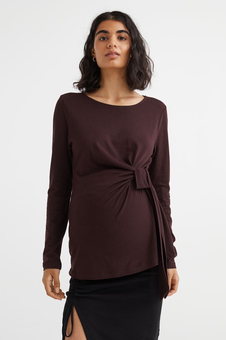 

Топ MAMA из смесового модала H&M, темно-красный