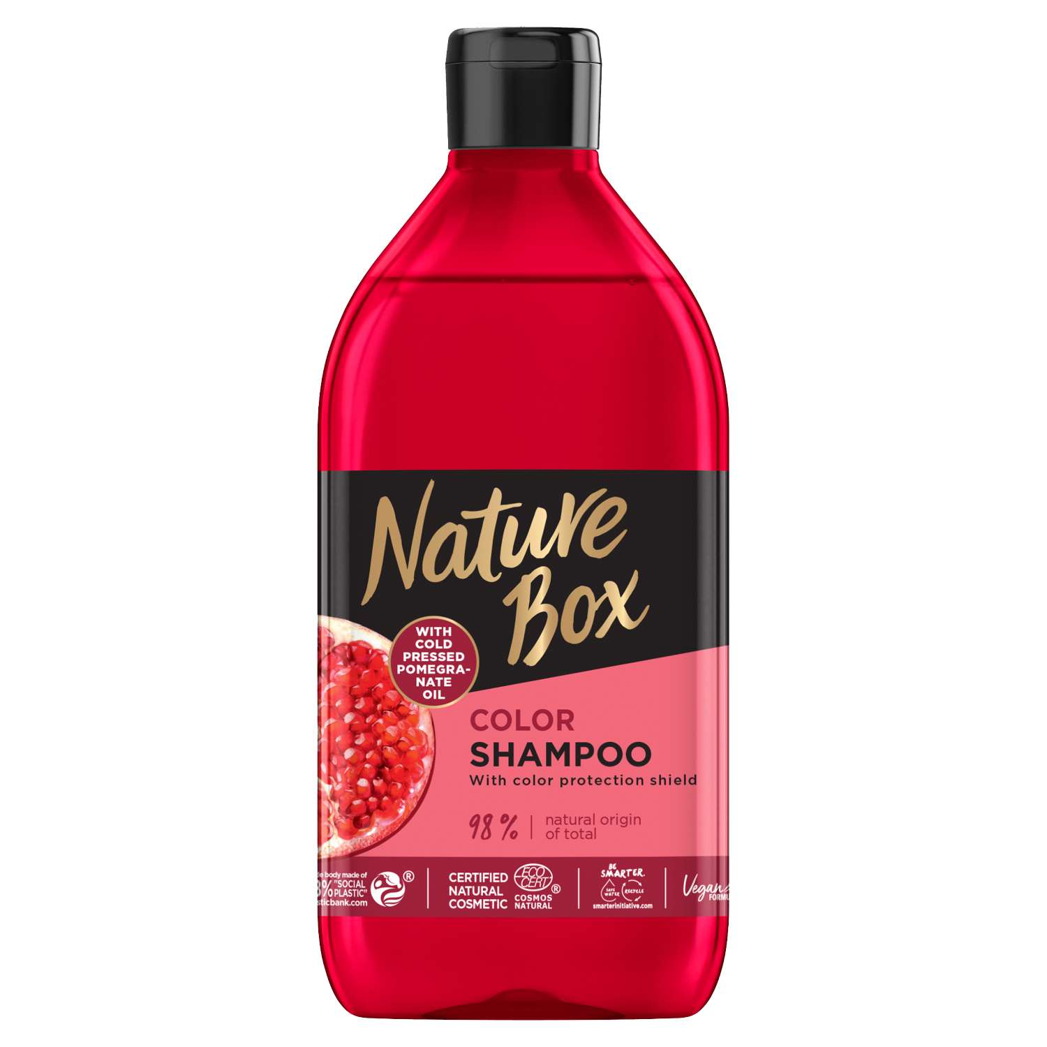 Nature Box Pomegranate Oil шампунь для защиты цвета окрашенных волос, 385 мл nature box men walnut oil 3in1 шампунь 385 ml