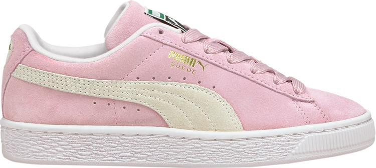 Pink and white puma hot sale suedes