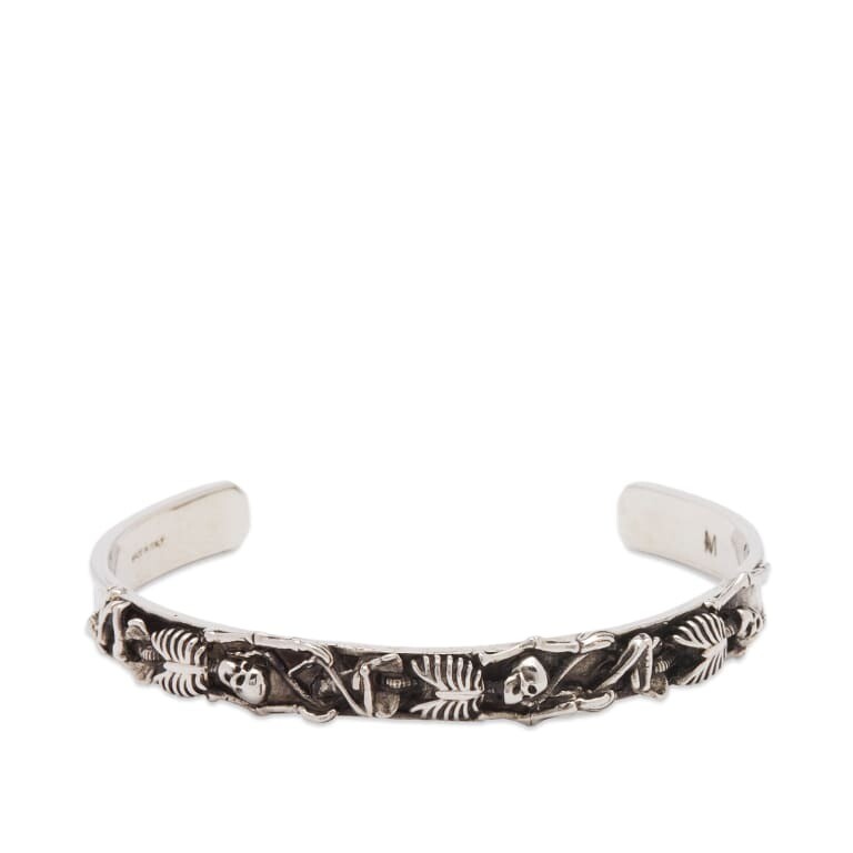 

Браслет Alexander Mcqueen Dancing Skeleton, серебристый