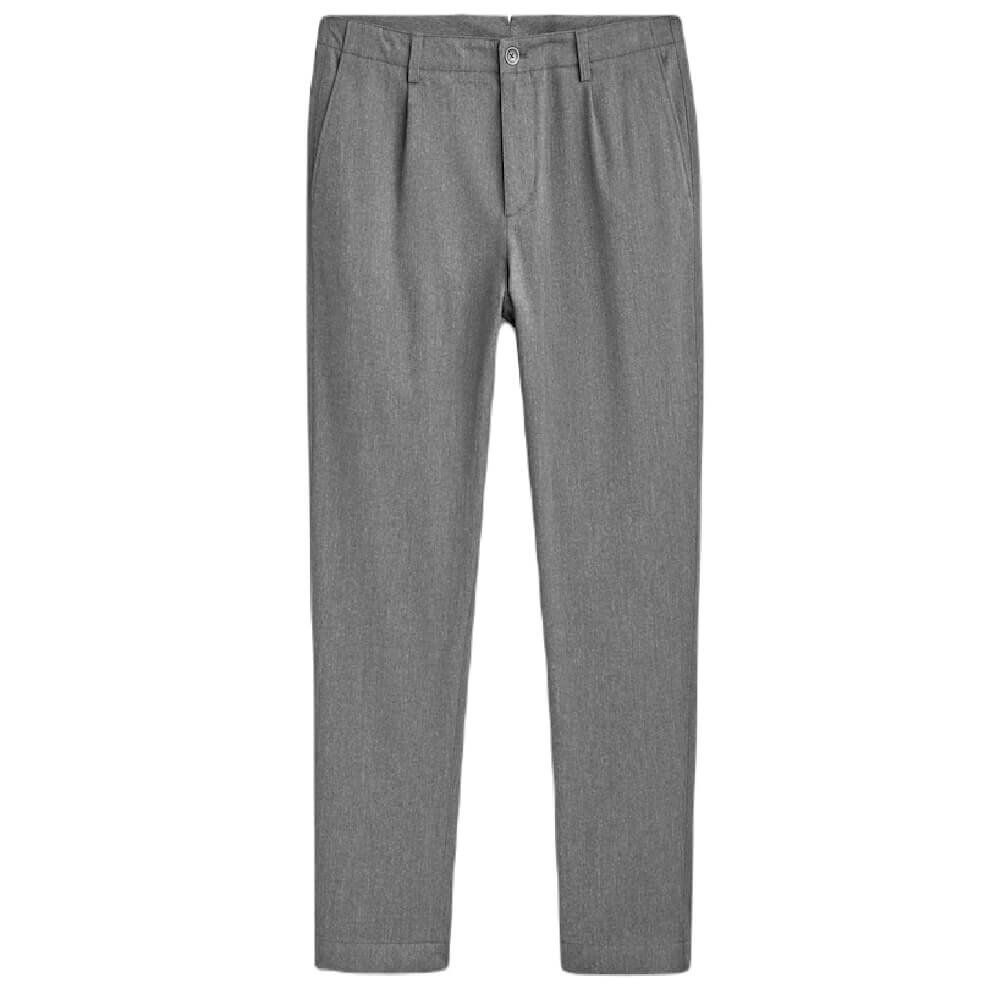 

Брюки Massimo Dutti Relaxed-Fit Melange Chinos, серый