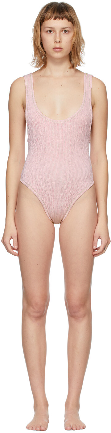 

Слитный купальник Pink Scrunch Ruby Reina Olga, Белый