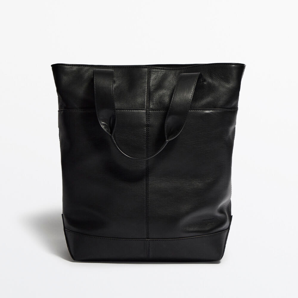 

Сумка-тоут Massimo Dutti, черный