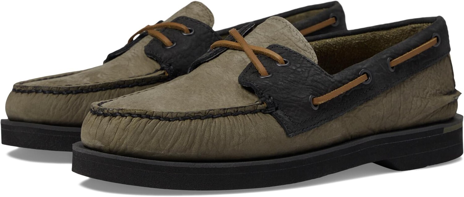 

Топсайдеры Authentic Original Double Sole Cross Lace Sperry, цвет Olive