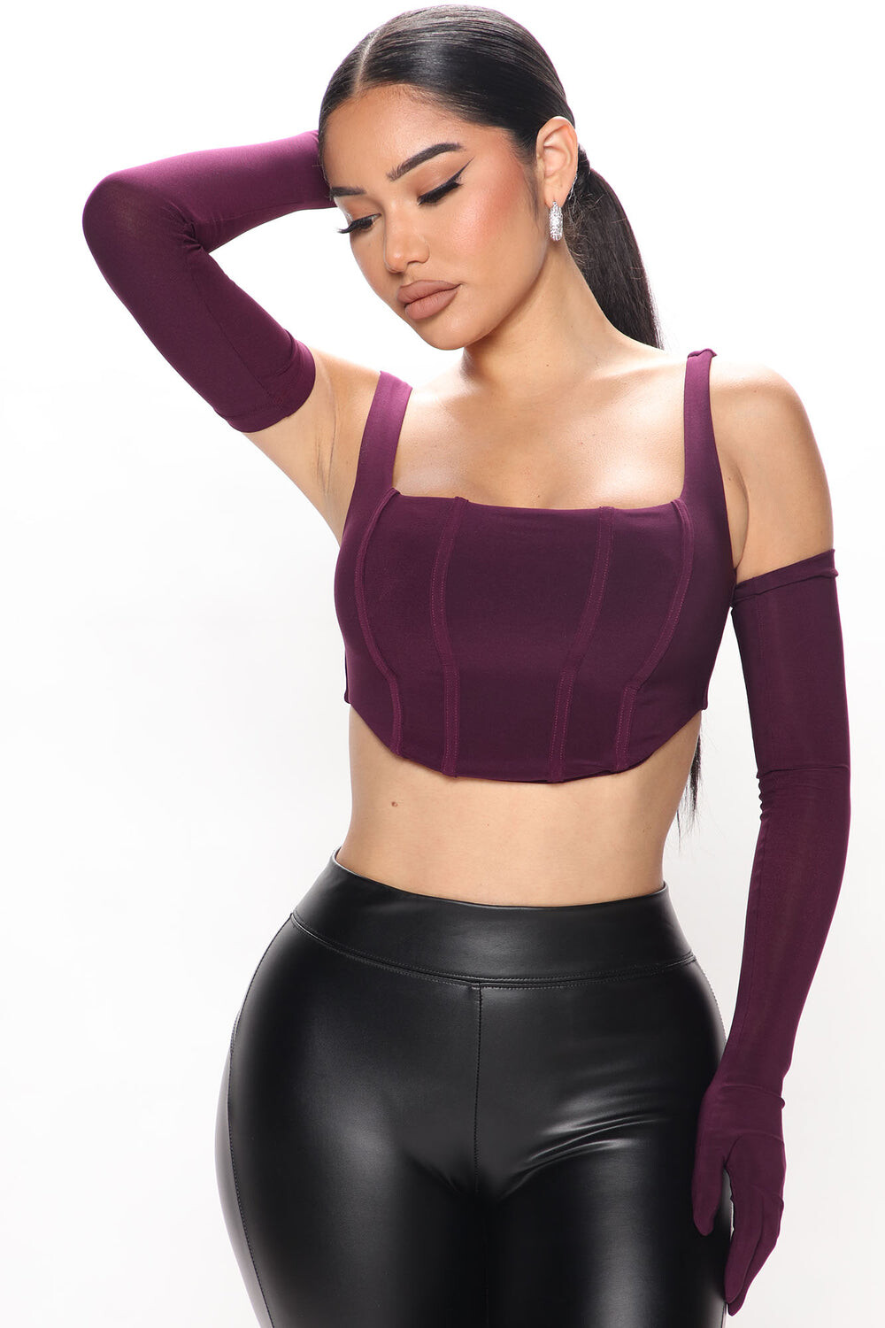 

Топ Fashion Nova TSS734, фиолетовый