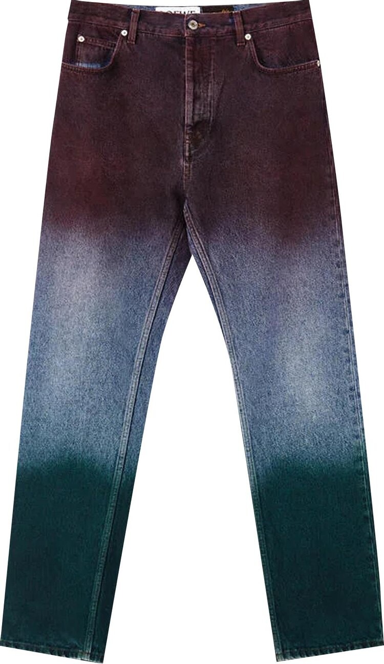 

Брюки Loewe Tricolor Denim Trousers 'Red/Blue/Green', разноцветный