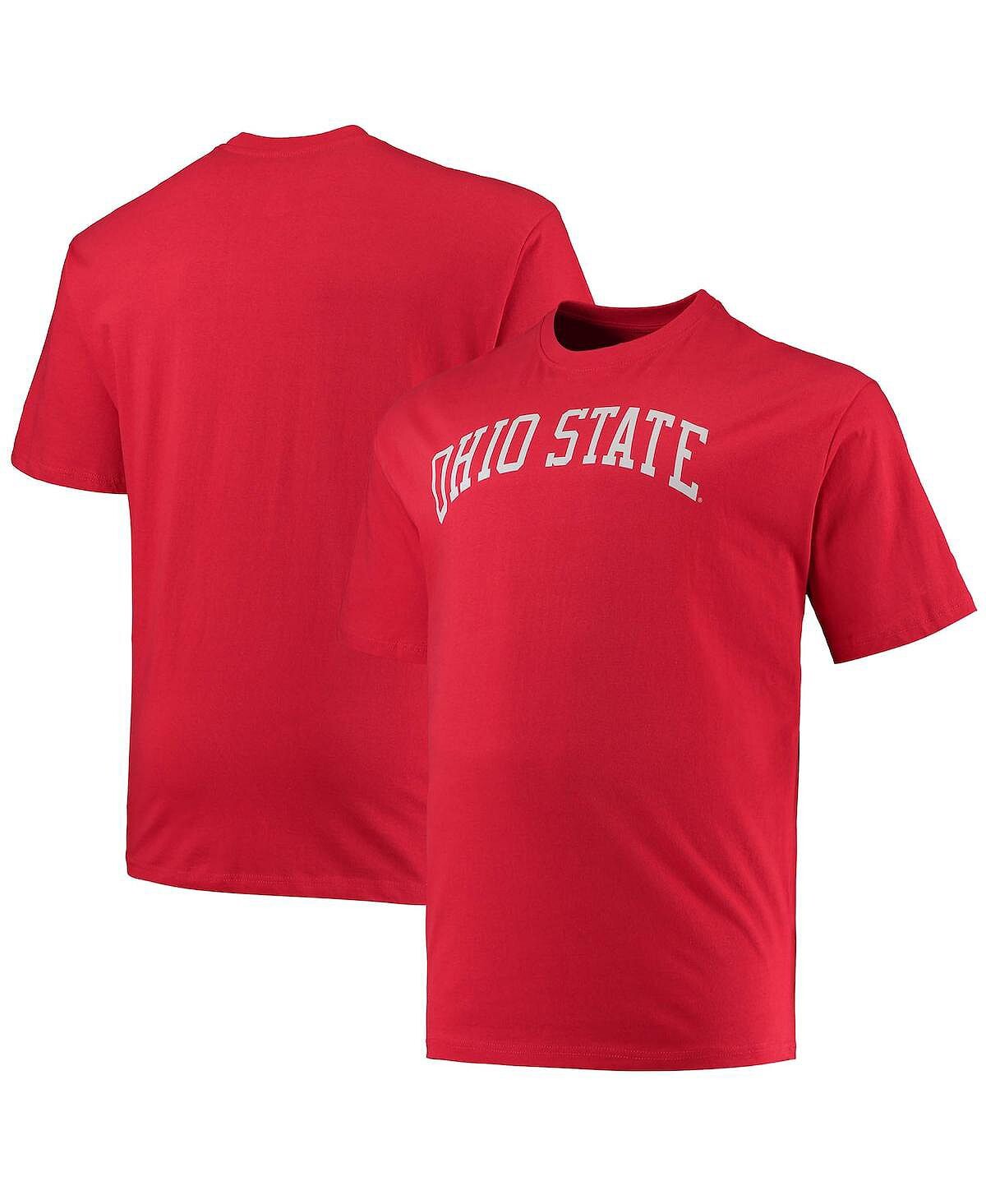 

Мужская футболка с логотипом команды scarlet ohio state buckeyes big and tall arch team Champion