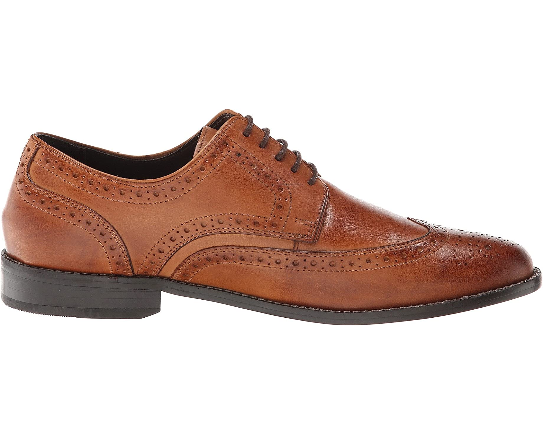 Оксфорды Nelson Wing Tip Dress Casual Oxford Nunn Bush, коньяк - фото