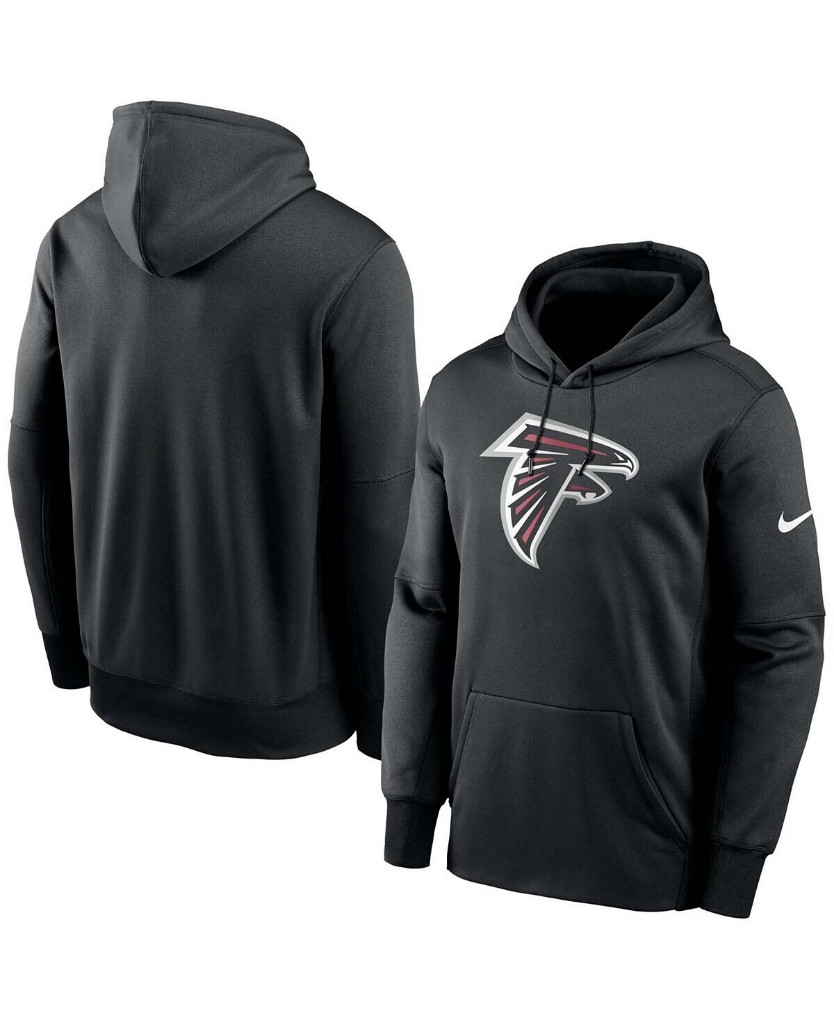 

Мужской пуловер с капюшоном Big and Tall Black Atlanta Falcons Primary Logo Therma Nike