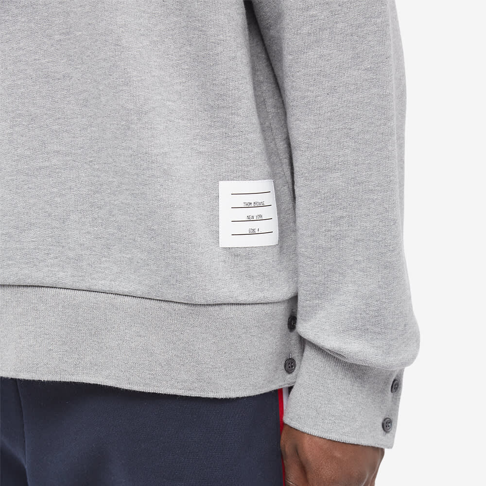 

Толстовка Thom Browne Grosgrain Loopback Crew Sweat, Серый