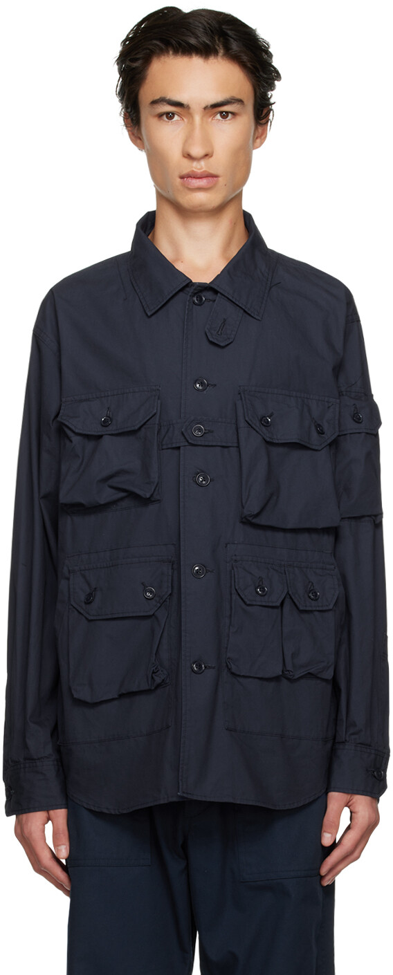 

Темно-синяя куртка исследователя Engineered Garments, Синий