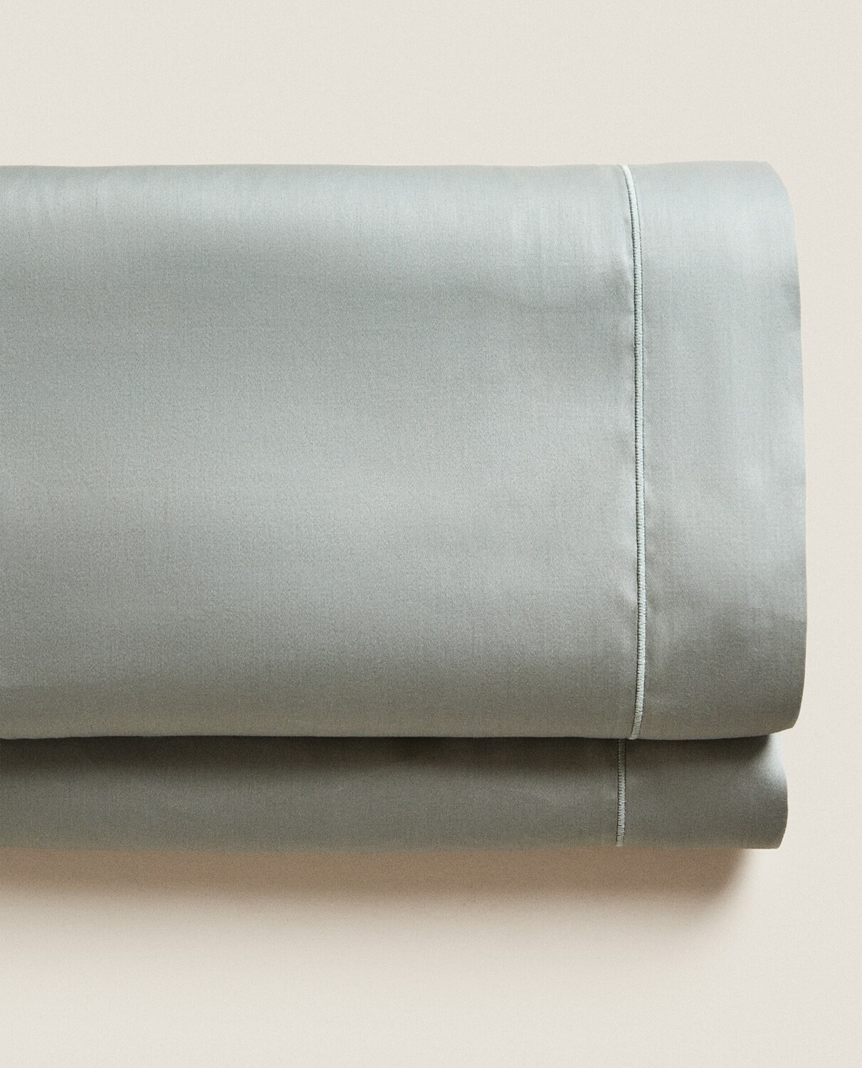 

Простыня из хлопкового сатина Zara Home, зеленый