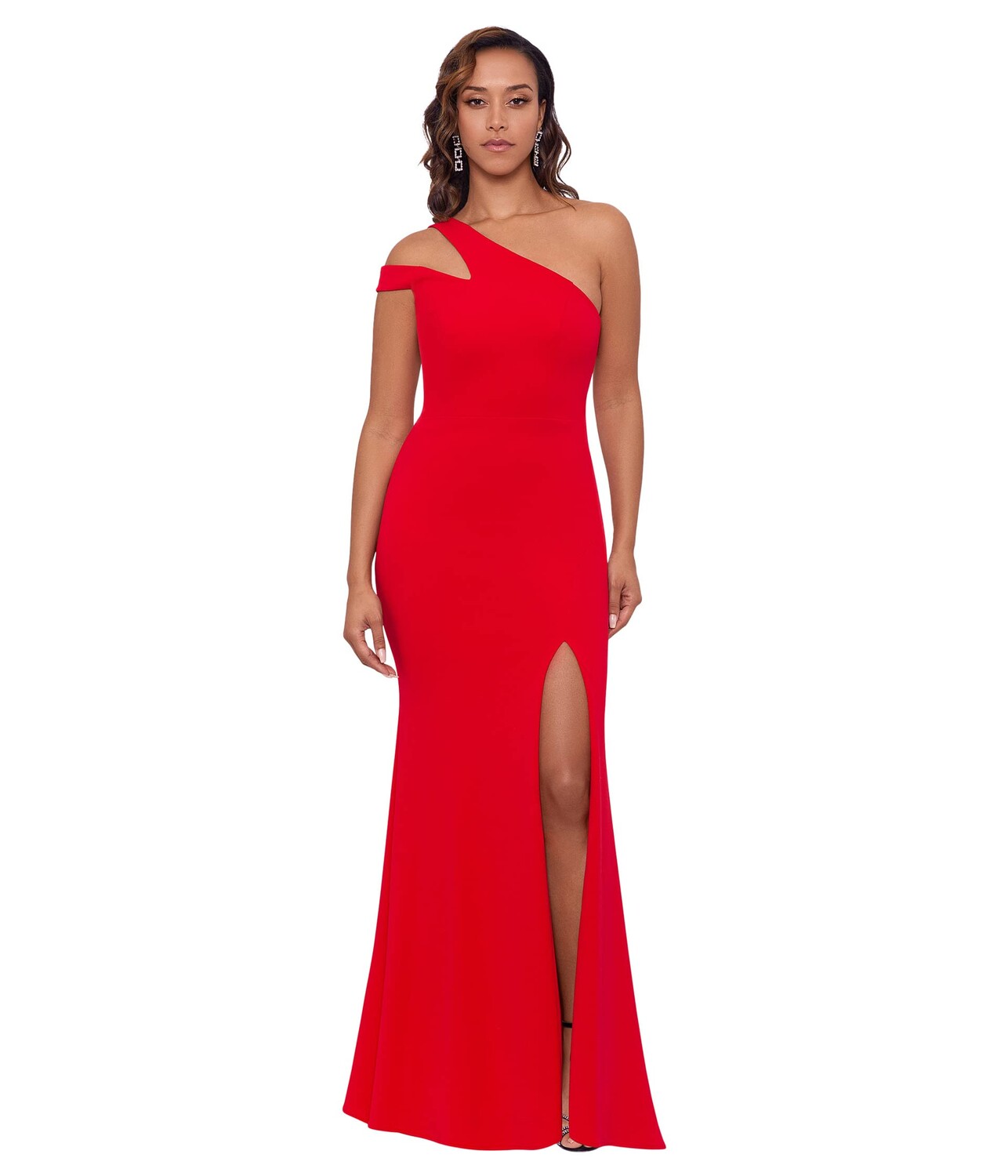 

Платье XSCAPE, Long Scuba Crepe One Shoulder Strap