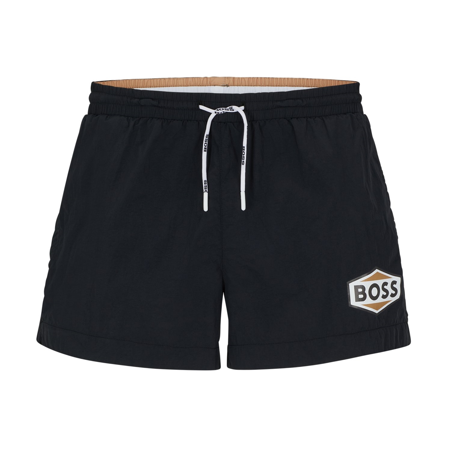 Купальные шорты Hugo Boss Quick-drying With Logo Details, черный купальные шорты hugo boss with repeat logos красный