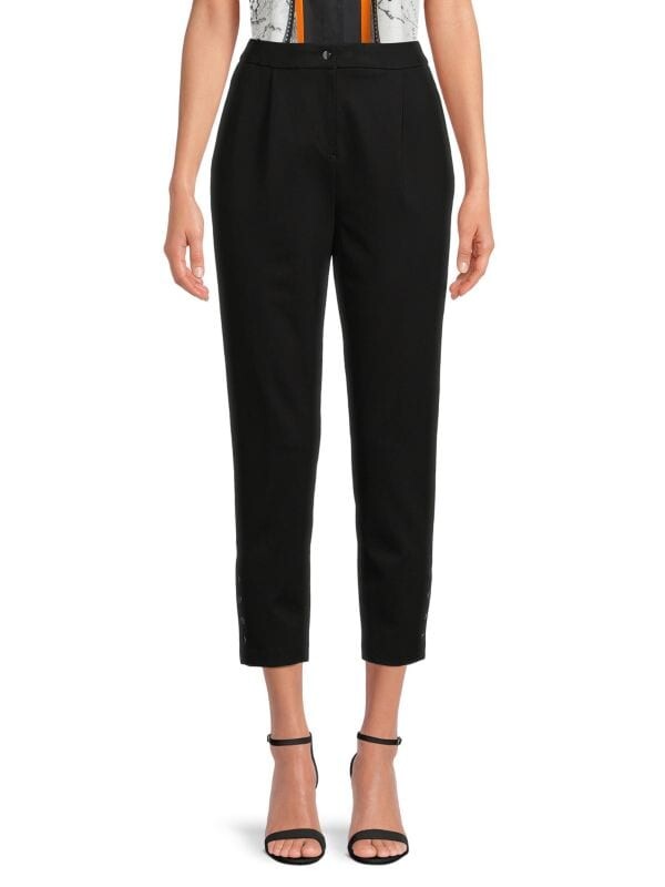 

Укороченные брюки с высокой талией Calvin Klein Black
