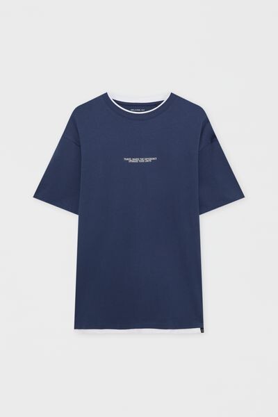 

Футболка с короткими рукавами и контрастными деталями PULL&BEAR