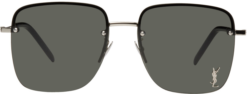

Серебряные солнцезащитные очки SL 312 M Saint Laurent