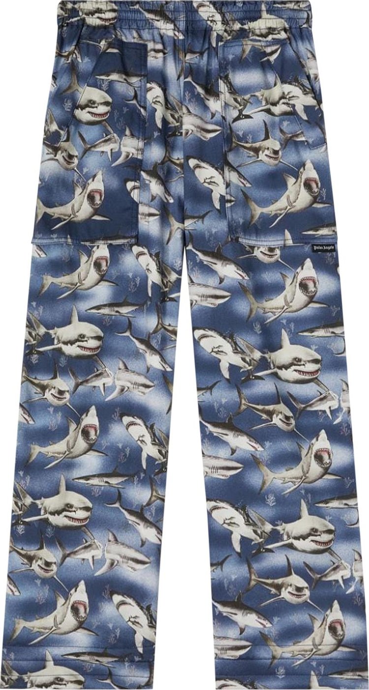 Брюки Palm Angels Sharks Easy Pants 'Blue/Black', синий - фото