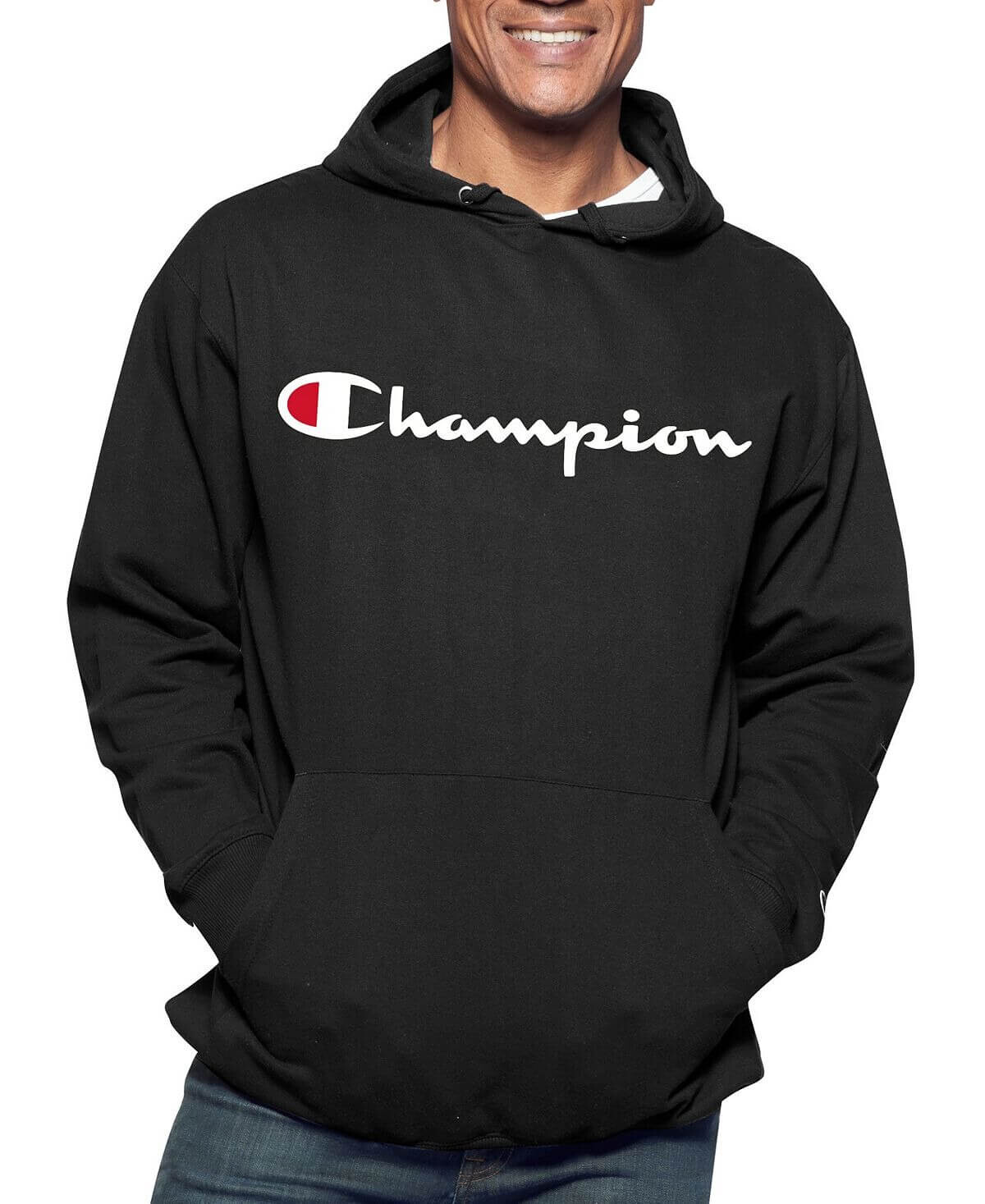 

Мужская худи с логотипом Champion, черный (Размер 3XL)