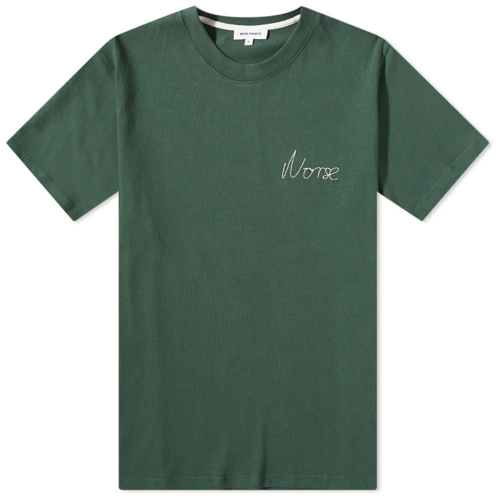 

Футболка Norse Projects Johannes Chain Stitch Logo Tee, Зеленый