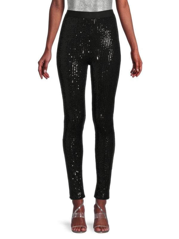 

Леггинсы BCBGMAXAZRIA с пайетками, черный