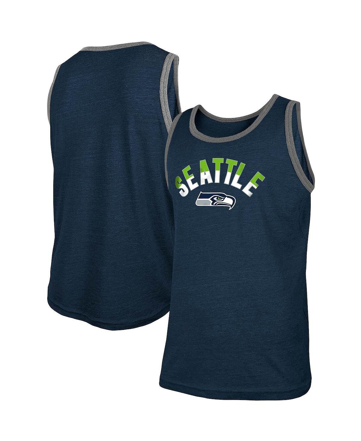

Мужская майка из меланжевой ткани college navy seattle seahawks ringer tri-blend New Era, мульти