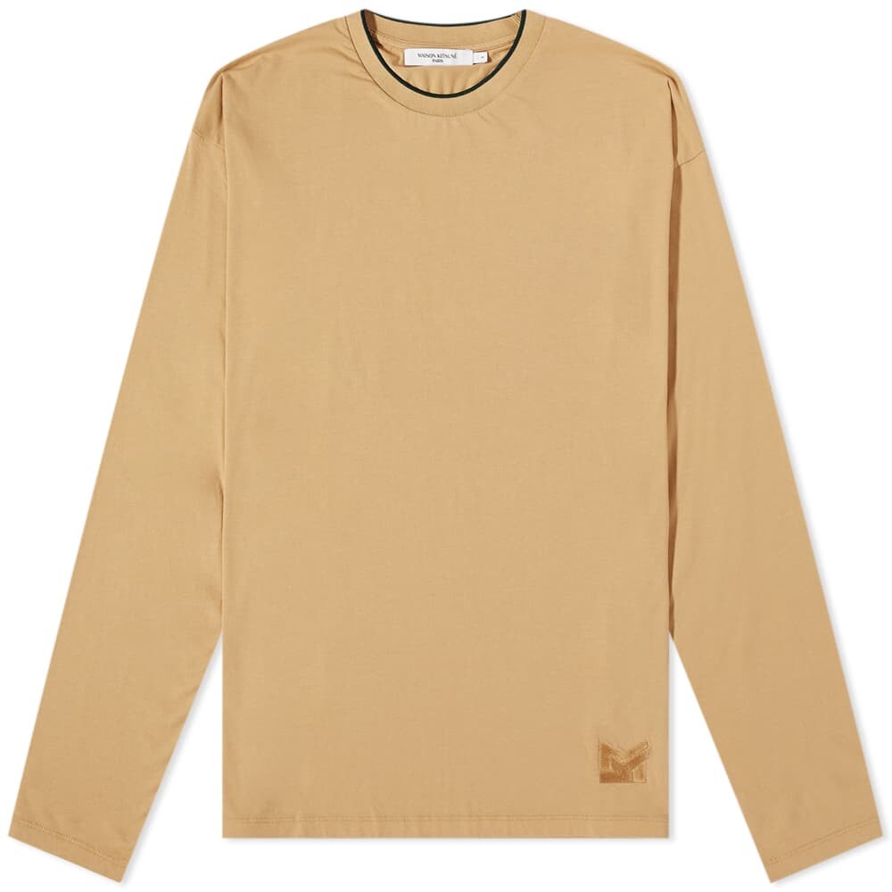 

Футболка Maison Kitsuné Long Sleeve Tonal MK Embroidery Tee, Коричневый