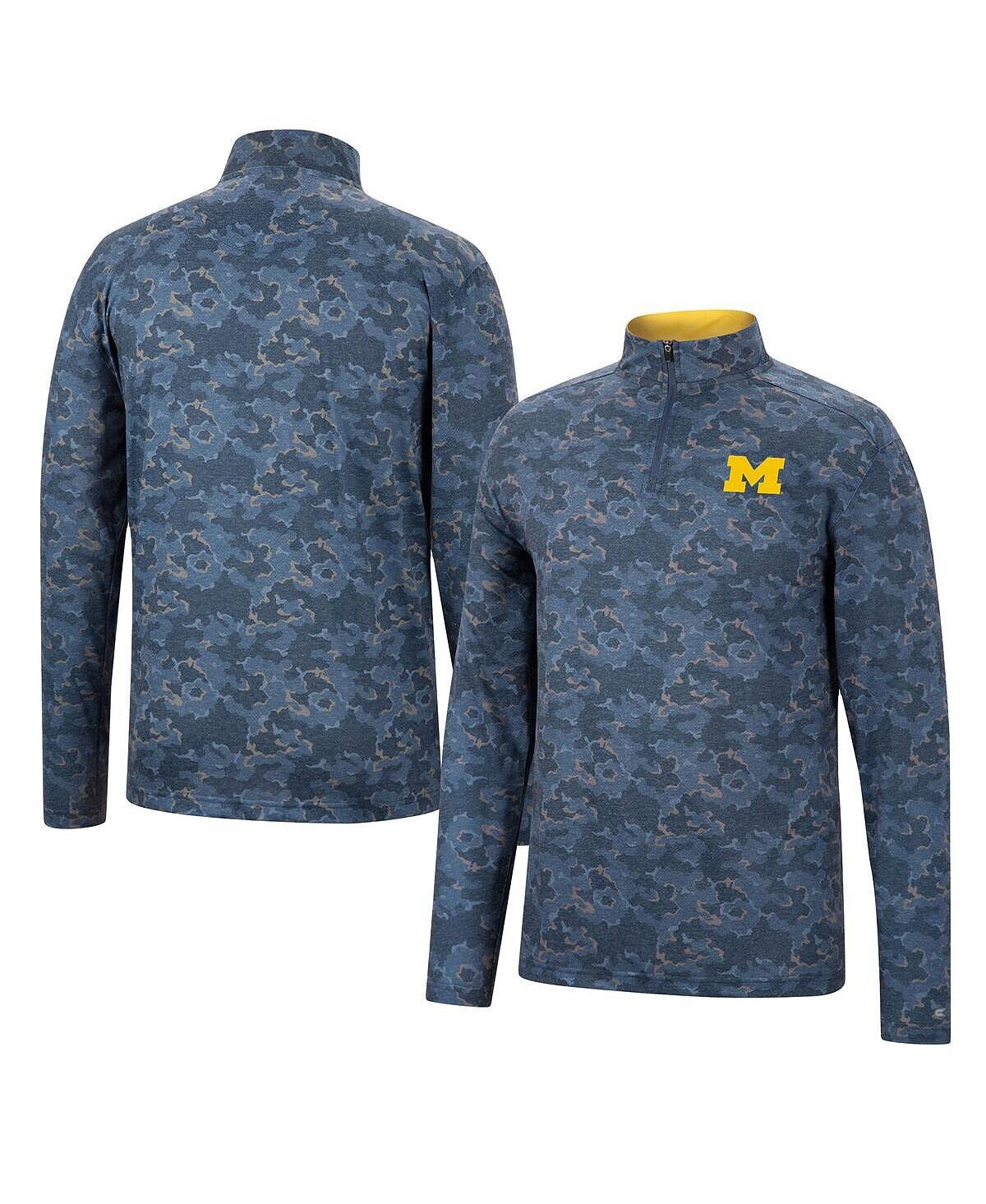 

Мужская темно-синяя куртка michigan wolverines tivo с молнией на четверть Colosseum, синий