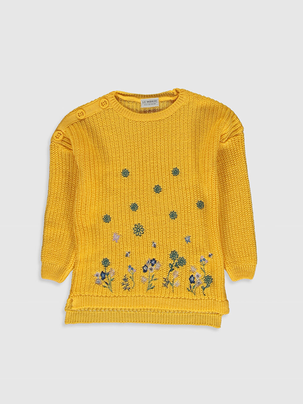 

Свитер для девочек с круглым вырезом LCW Kids