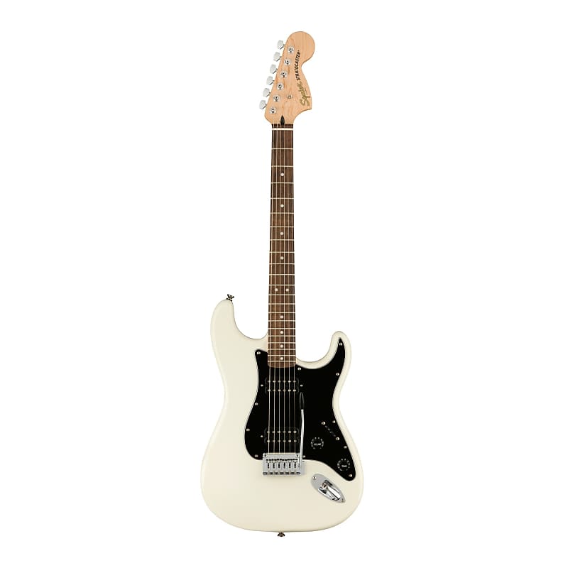 цена 6-струнная электрогитара Fender Squier Affinity Series Stratocaster HH с грифом из индийского лавра (для правшей, олимпийский белый) Fender Squier Affinity Series Stratocaster HH 6-String Electric Guitar