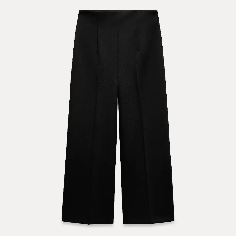 

Брюки Zara Zw Collection Wide-leg, черный