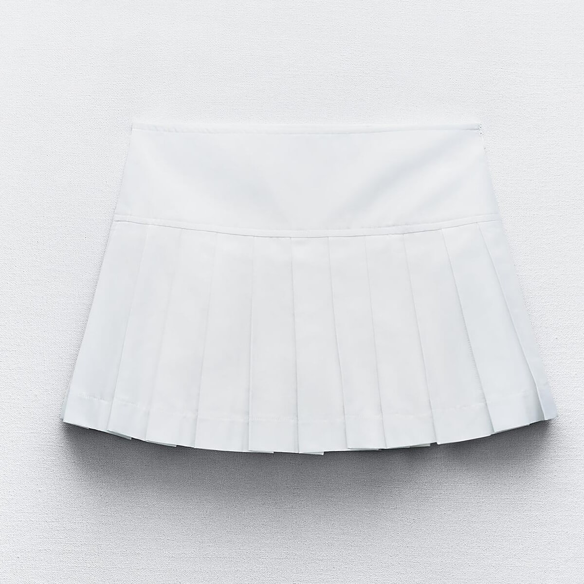 Юбка-шорты Zara Box Pleat, белый
