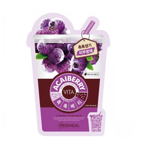 

Mediheal Vita Acaiberry Mask бодрящая и тонизирующая маска с ягодами асаи 20мл