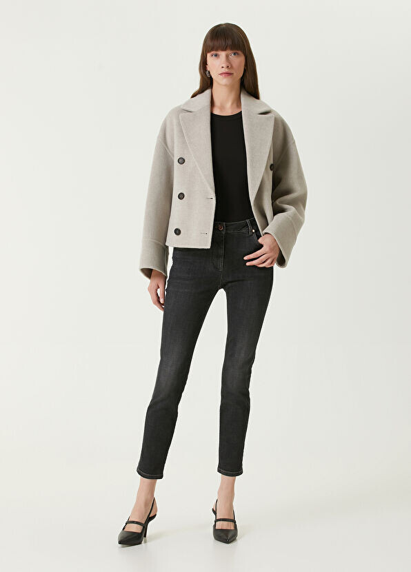 

Антрацитовые джинсы скинни Brunello Cucinelli, черный