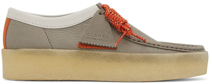 

Серые туфли на шнуровке из нубука Wallabee Cup Clarks Originals