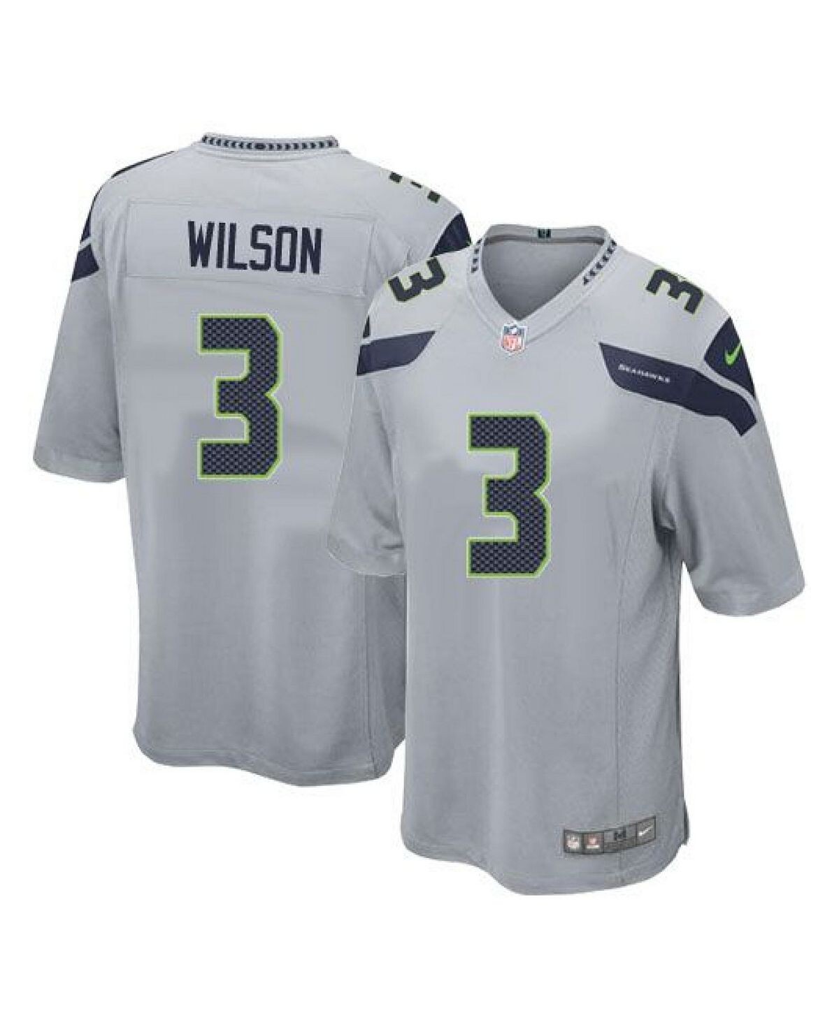 

Мужская футболка russell wilson seattle seahawks game джерси Nike, серый