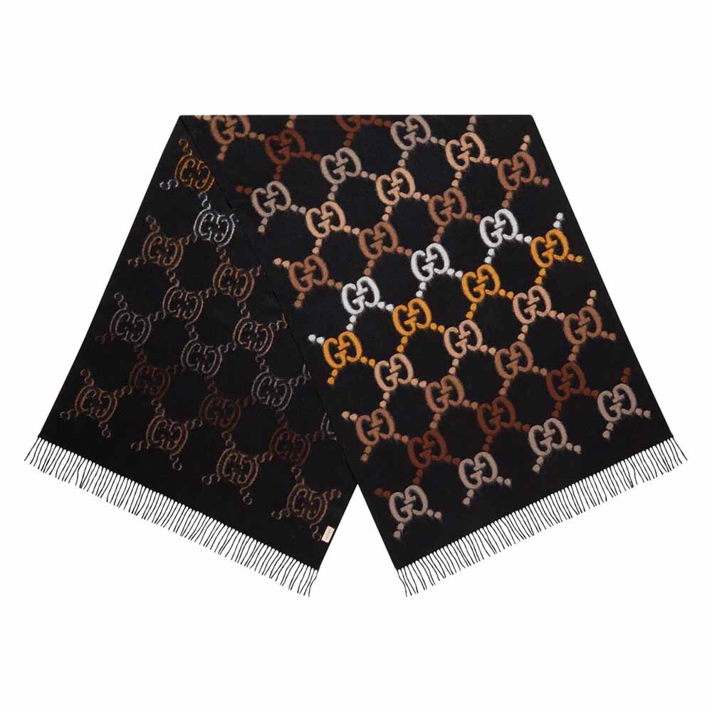 

Палантин Gucci GG Wool, черный