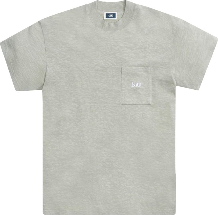 Футболка Kith Mock Neck JFK Pocket Tee 'Plaster', кремовый - фото