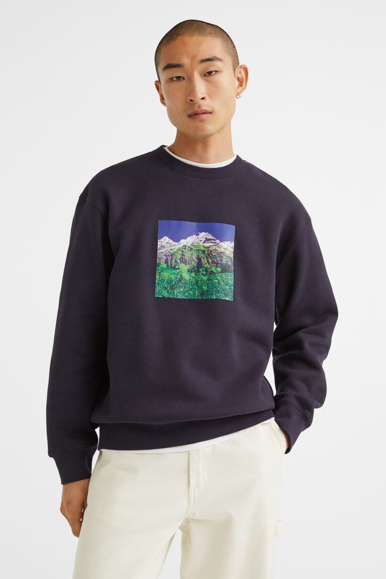 

Толстовка свободного кроя H&M, синий / голова к холмам