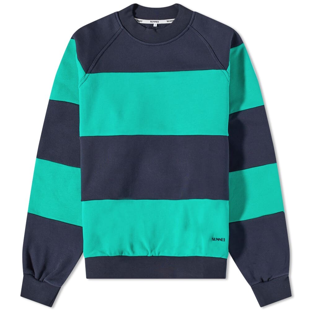 

Толстовка Sunnei Striped Panel Crew Sweat, Зеленый