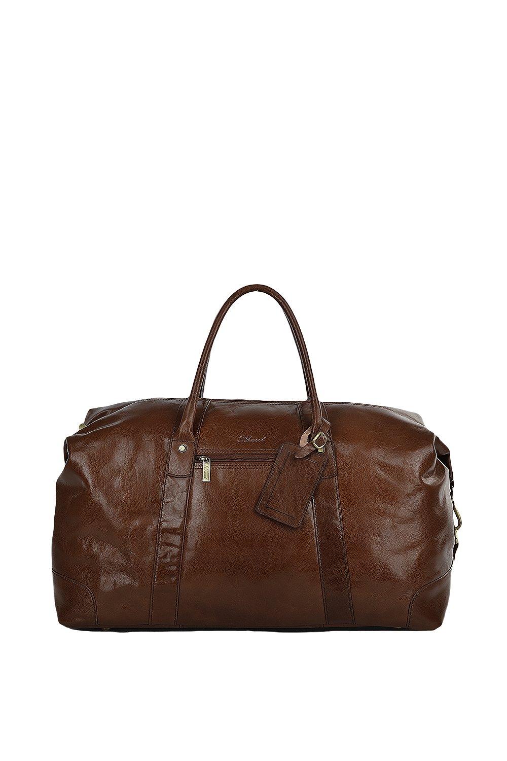 Очень большая дорожная сумка из натуральной кожи растительного дубления Ashwood Leather, коричневый сумка дорожная шарпей натуральная кожа плечевой ремень черный