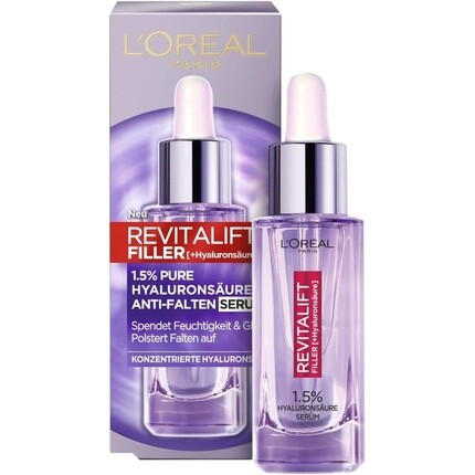 

L'Oréal Paris Hyaluron Serum Revitalift Filler Антивозрастной уход за лицом с 1,5% чистой гиалуроновой кислоты и витамином С 30 мл