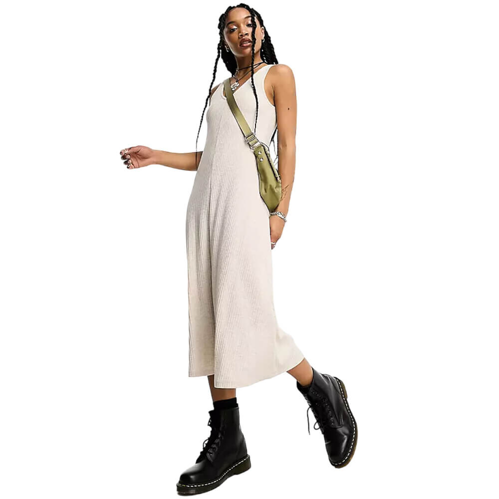 

Платье Only V Neck Ribbed Maxi, бежевый