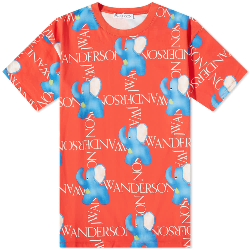 

Футболка JW Anderson Elephant Logo Grid Classic Tee, Оранжевый