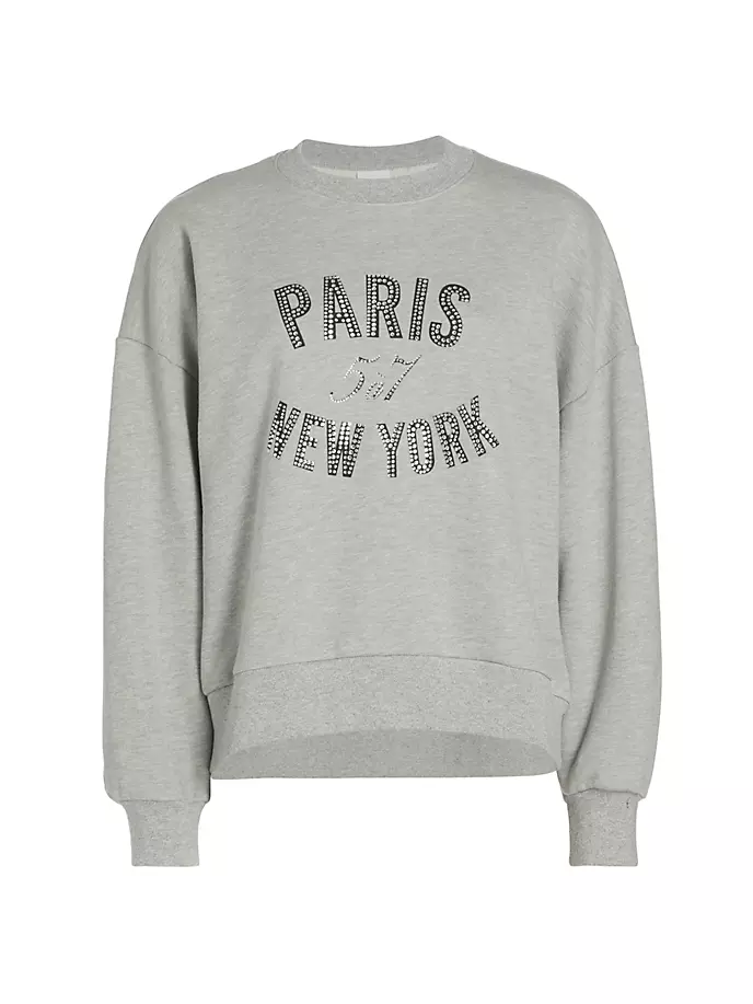 

Пуловер из хлопковой смеси Paris New York Cinq À Sept, черный