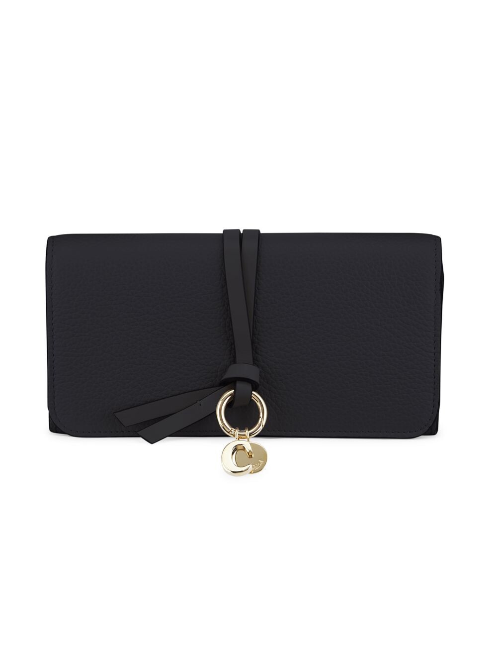 

Алфавитный кожаный клатч Chloé, черный
