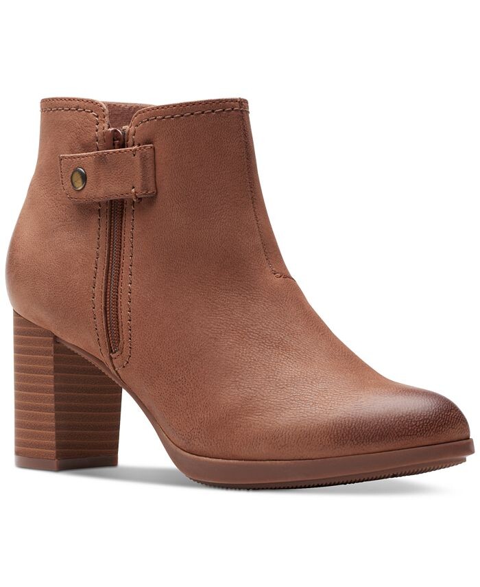 

Женские ботильоны Bayla Glow на молнии с ремешком Clarks, тан/бежевый